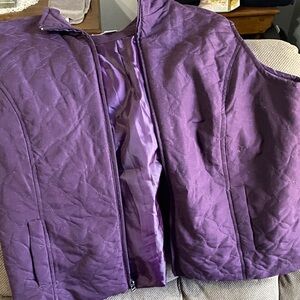 Christopher & Banks Purple Quilted Vest